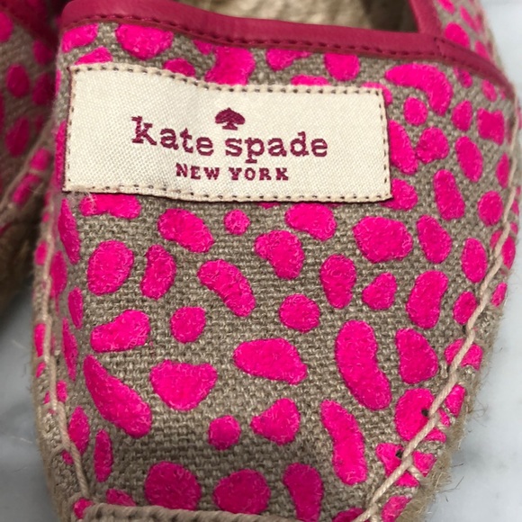 Kate Spade Pink Cheetah Print Espadrilles SZ 7 - Picture 4 of 5